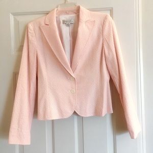 Size 4 pink pinstripe blazer / work jacket